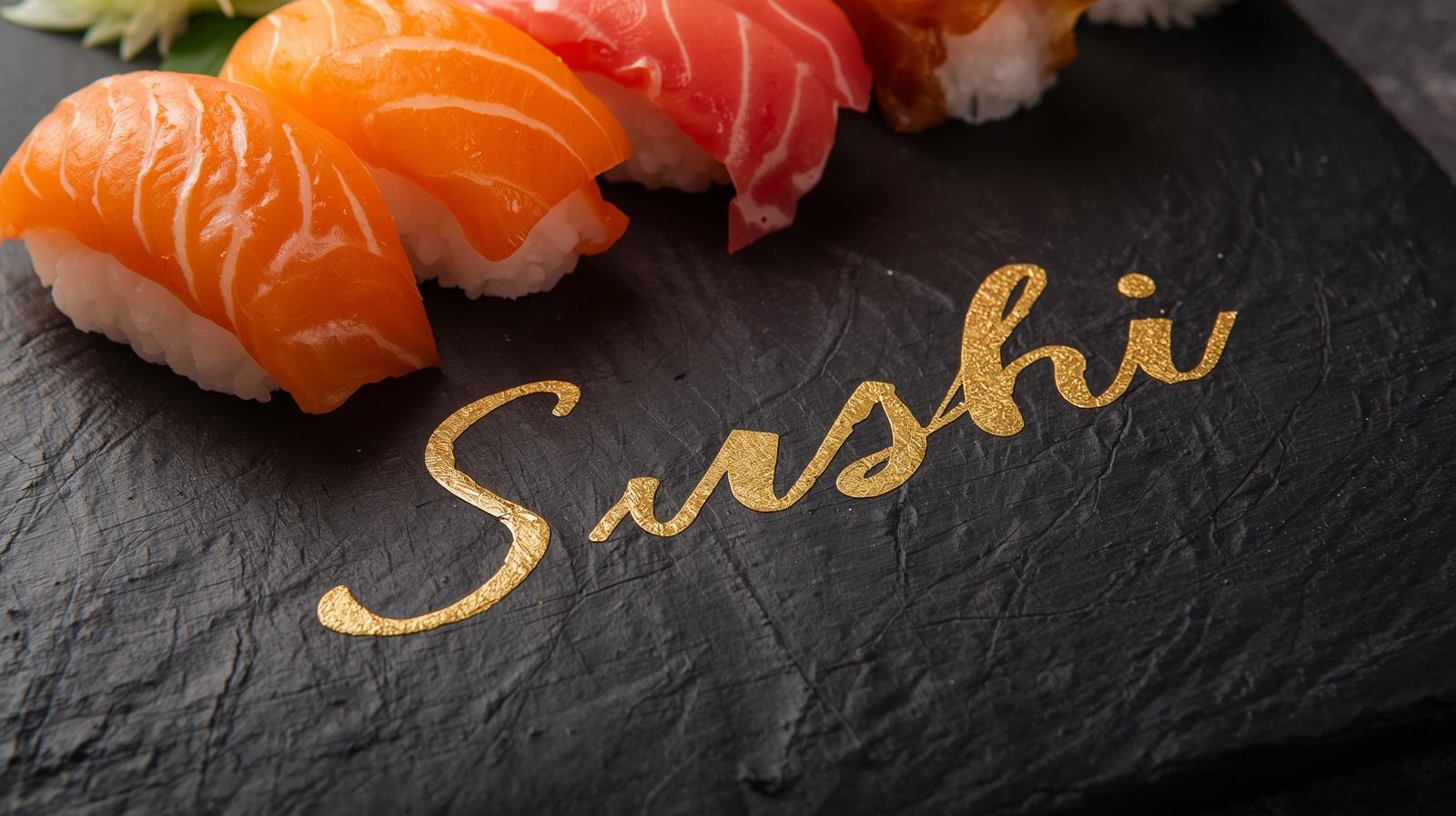 Ana Sayfa sitemde kullanabilceğim gerçek siyah sushi fotoğrafı
