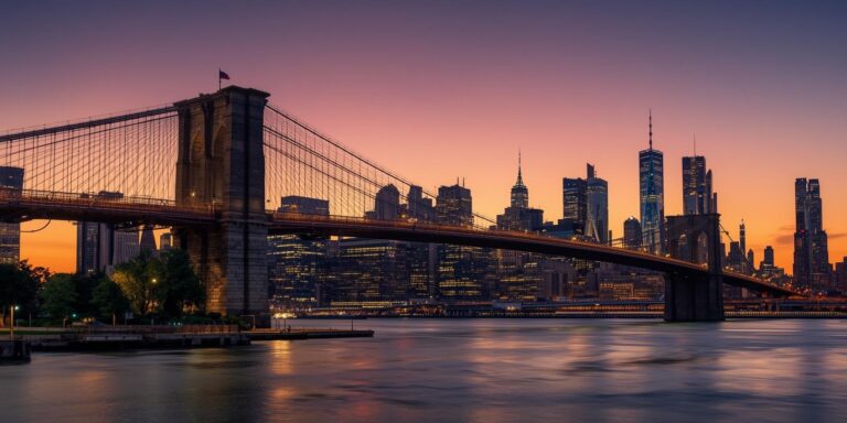 new york brooklyn bridge görseli oluştur sitemde kullanabielceğim
